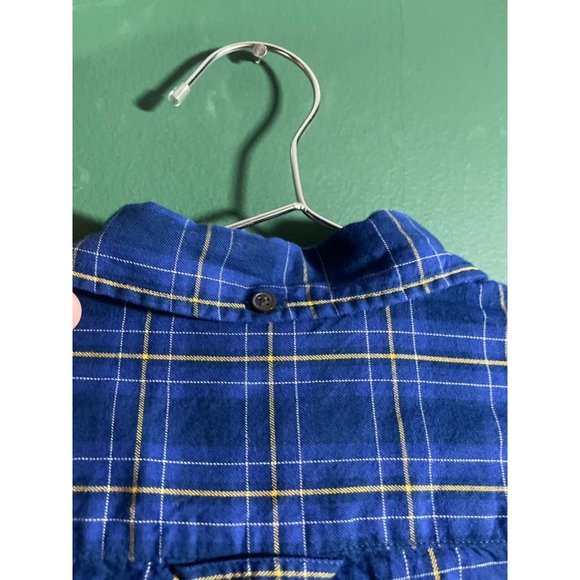 H&M - L.O.G.G. - Men's Blue/Yellow Plaid Long Sleeve Flannel - Size M - Picture 6 of 6